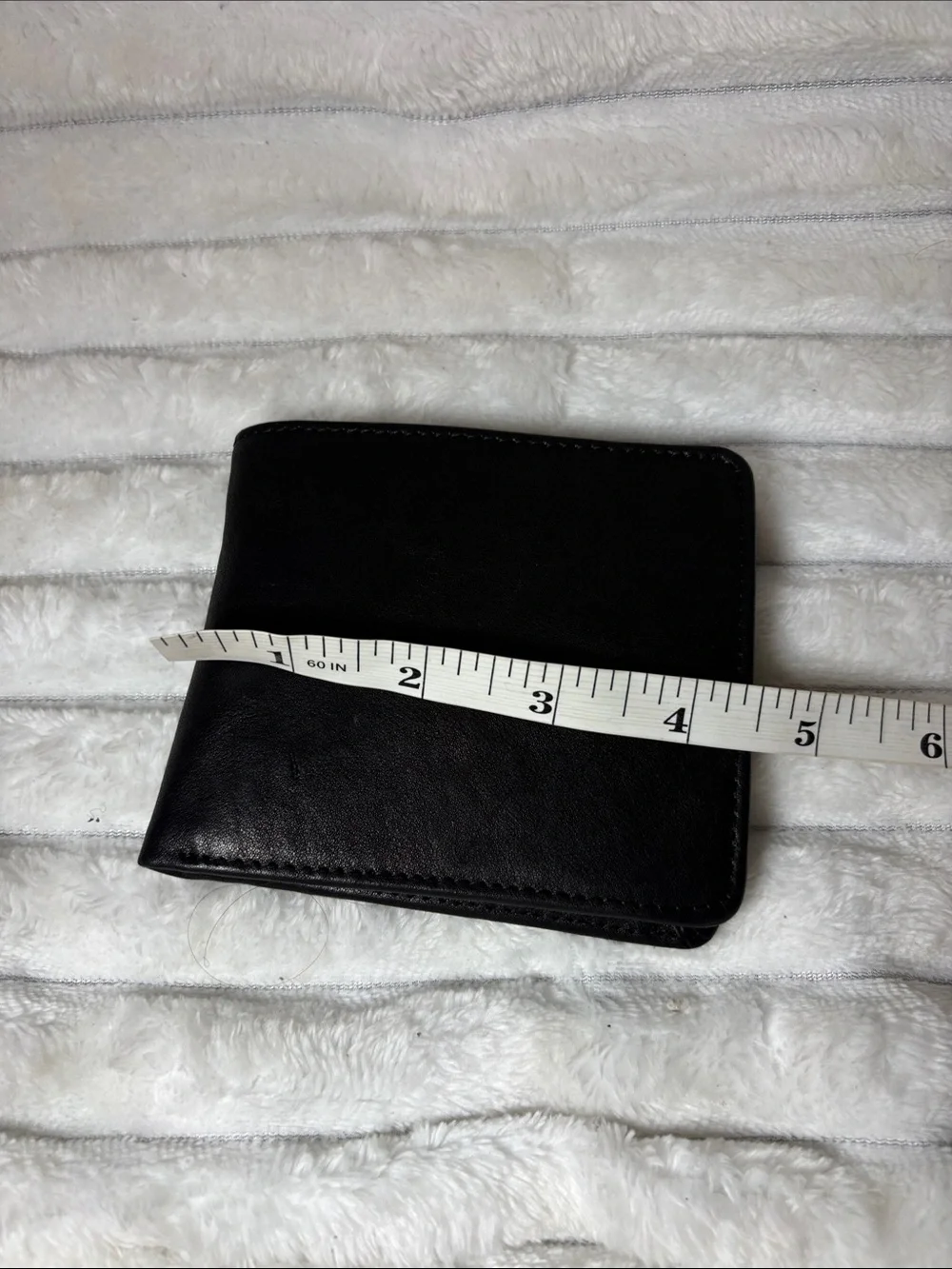 Massimo Dutti Leather Black Wallet EUC
